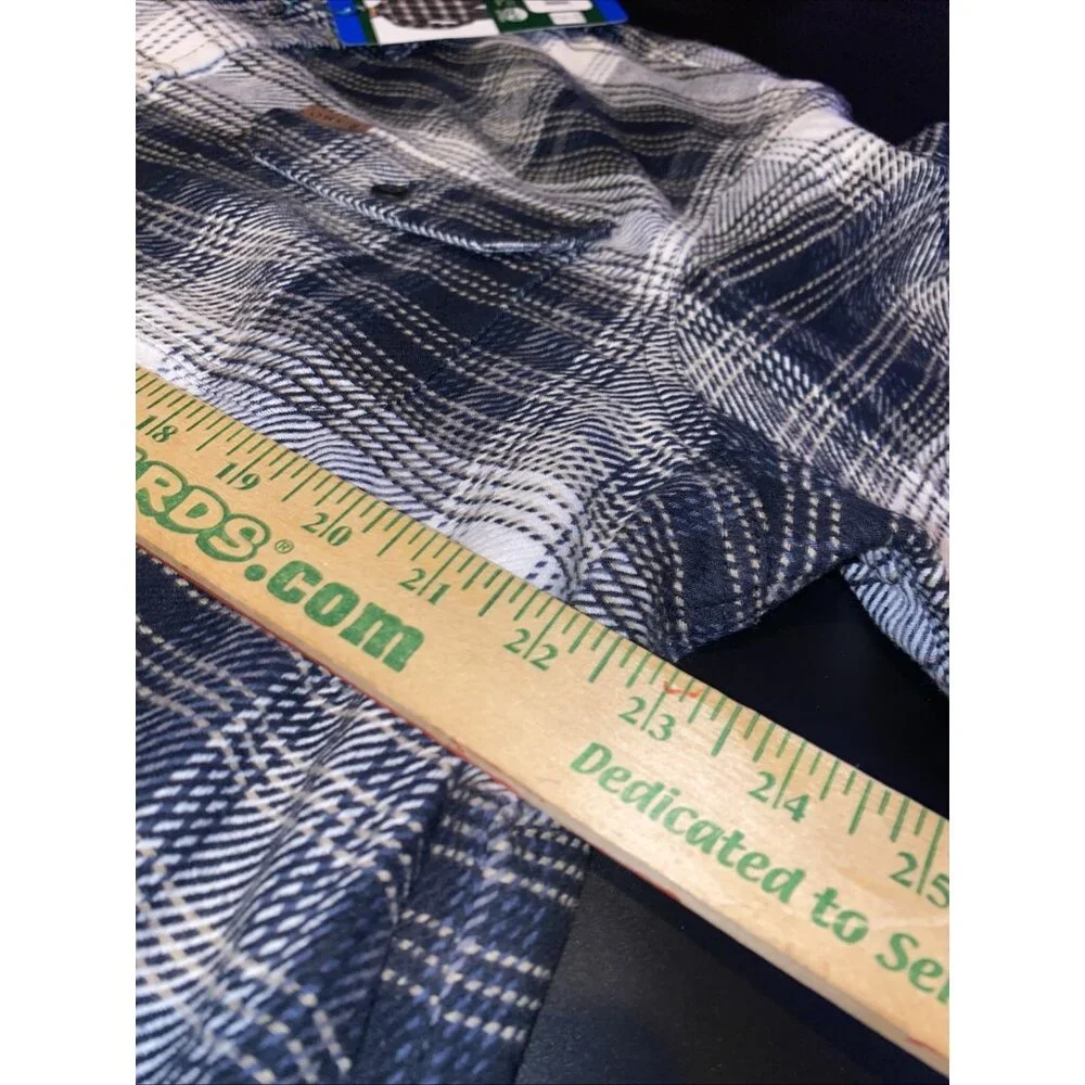 Orvis Men’s Plaid Flannel Shirt Gray Size L - Picture 6 of 7